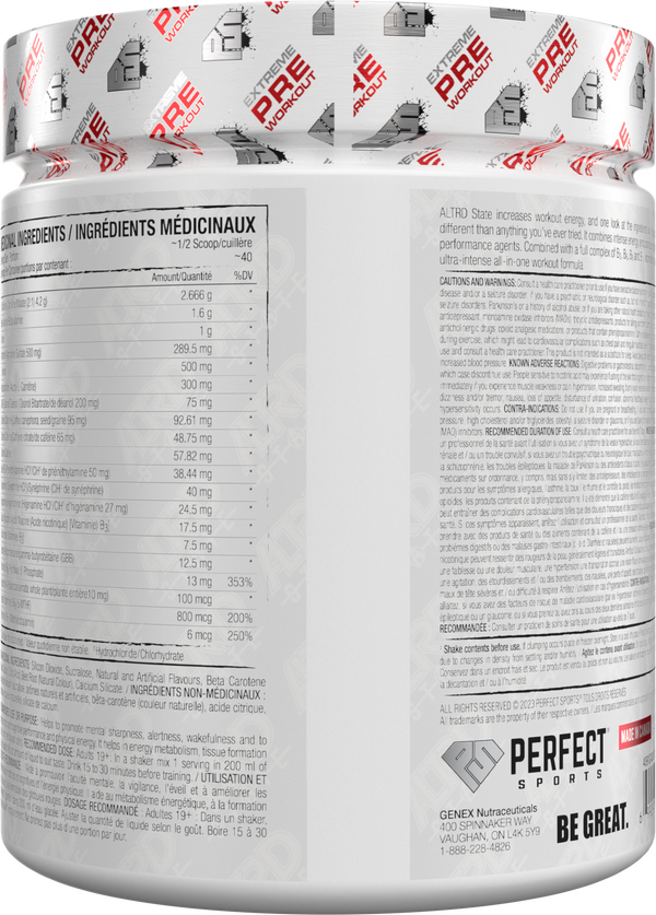 PERFECT SPORTS - ALTRD STATE Pre Workout - Atomic Peach Rings