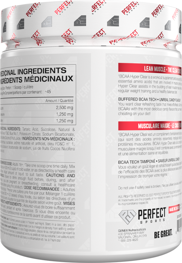 PERFECT SPORTS Hyper Clear BCAA - Blue Raspberry 310G