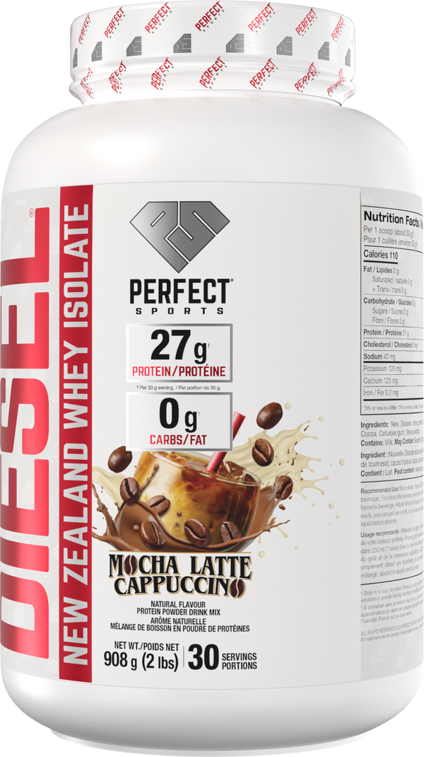 PERFECT SPORTS DIESEL New Zealand Whey Protein Isolate - Mocha Latte 2LB
