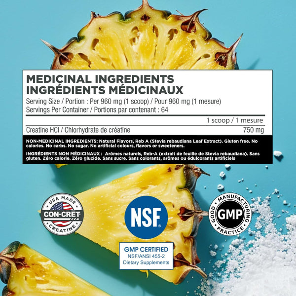 CON-CRET - Pure Concentrated Creatine HCl (64 Servings/61.4g)