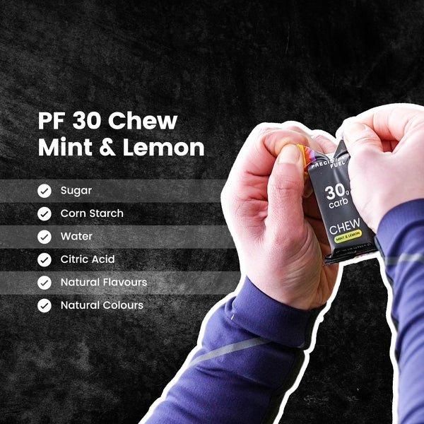 PRECISION FUEL AND HYDRATION - Bag Of Carb Chews 30G - Mint & Lemon (15 Servings)