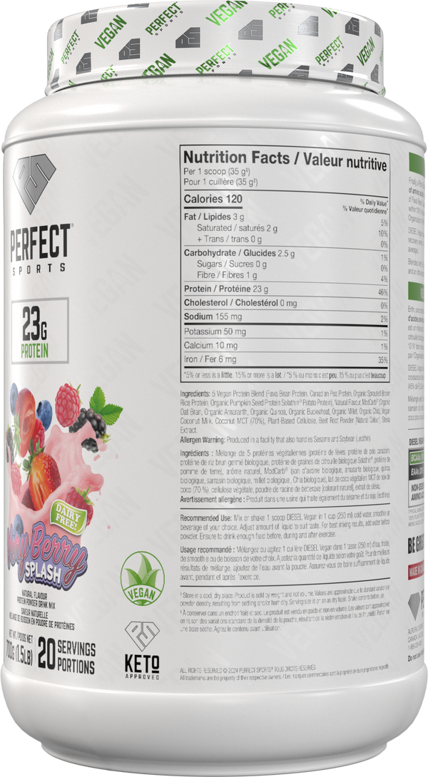 PERFECT SPORTS DIESEL Vegan Protein - Very Berry Splash 700G