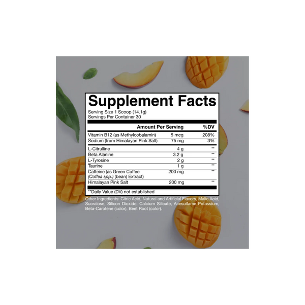 CBUM - Essential Pre-Workout Powder - Peach Mango (30 Servings)