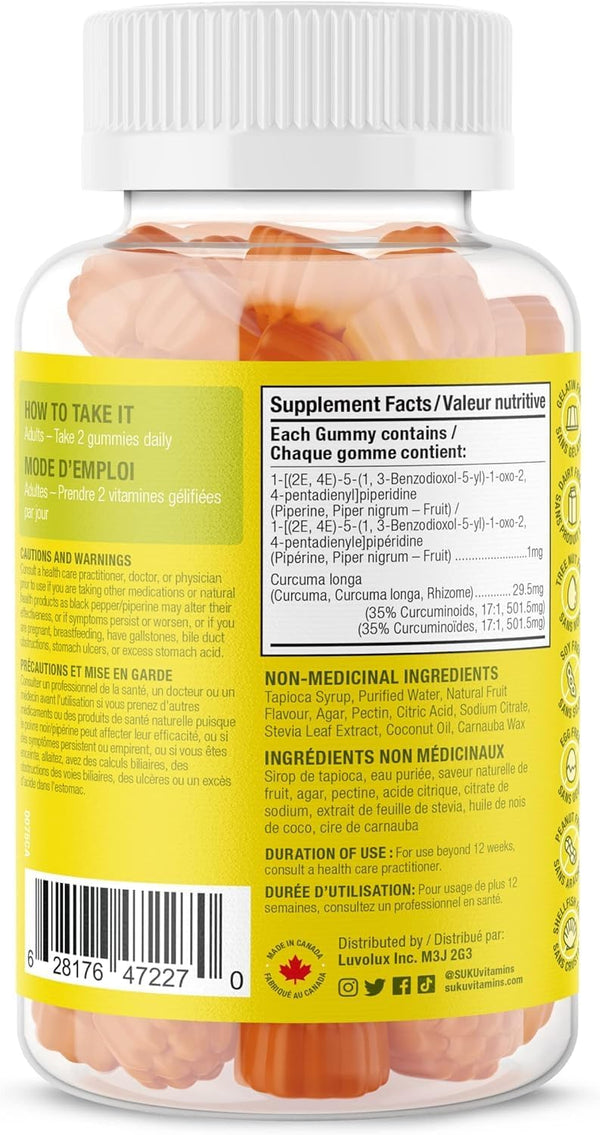 SUKU Vitamins - Turmeric (60 Gummies)