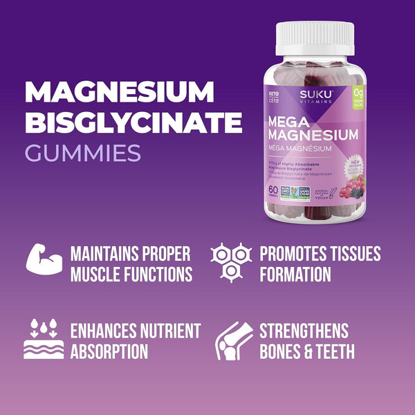 SUKU Vitamins - Mega Magnesium (60 Gummies)