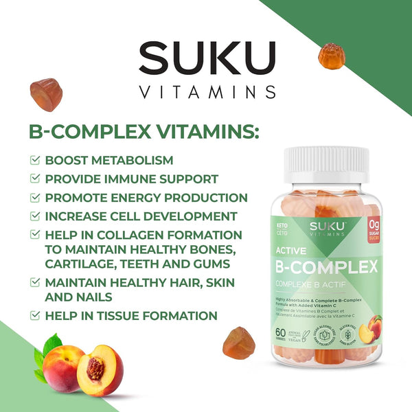 SUKU Vitamins - Active B-Complex (60 Gummies)