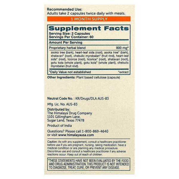 HIMALAYA FORMULAS - Menocare