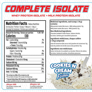 TC NUTRITION - Complete Whey Isolate 2LB (Cookies N Cream Flurry)