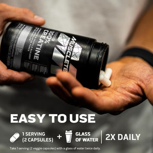 MUSCLETECH PLATINUM - 100% CreaPure Creatine Capsules (100 Vegan Capsules)