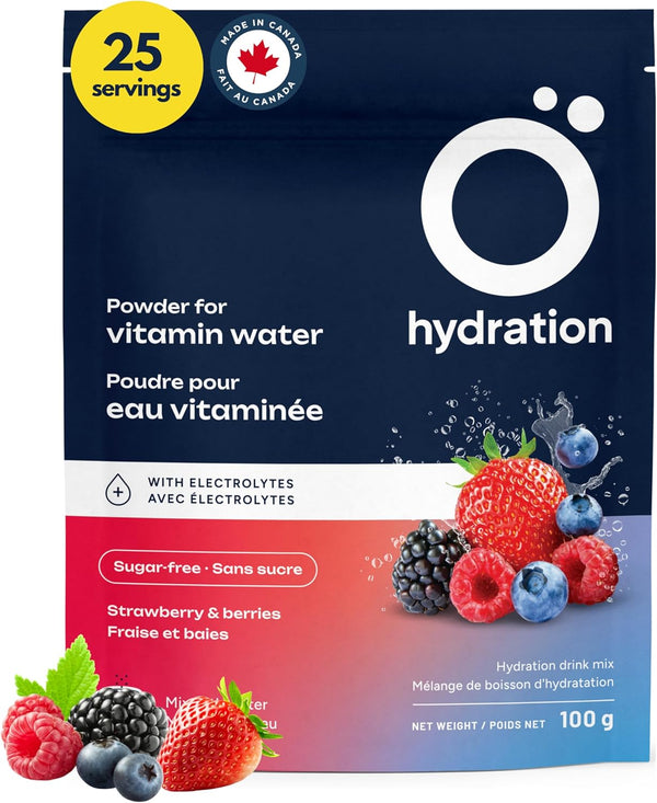 O HYDRATION Vitamin And Electrolyte Powder -  Strawberry Berries (25 Servings)