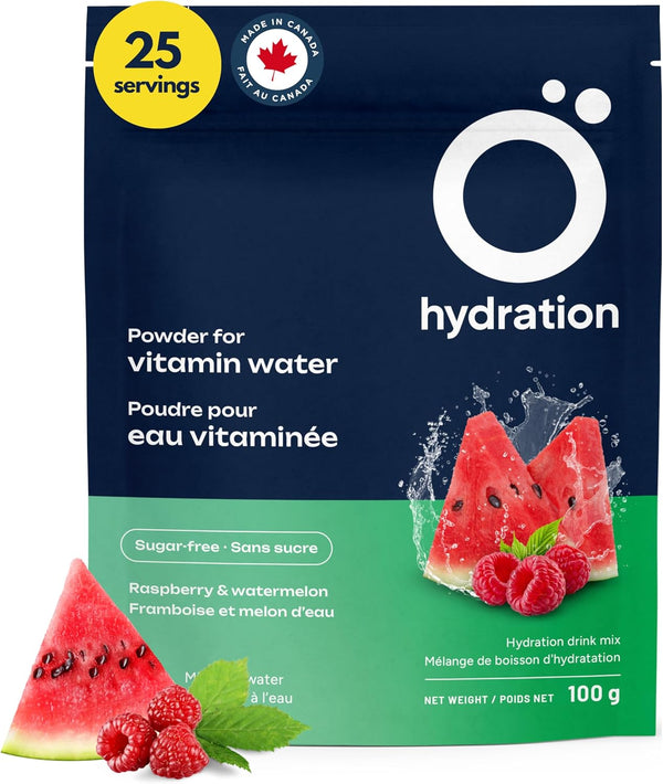 O HYDRATION Vitamin And Electrolyte Powder - Raspberry Watermelon (25 Servings)