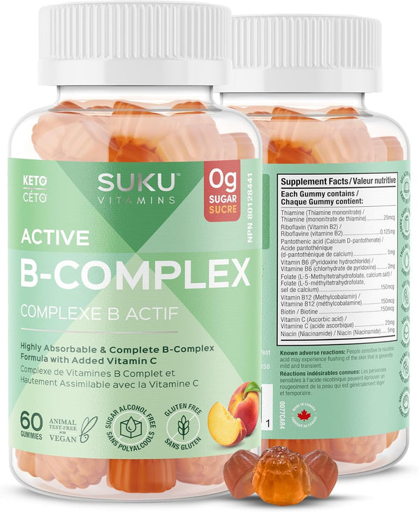SUKU Vitamins - Active B-Complex (60 Gummies)