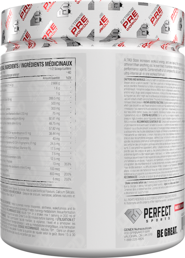 PERFECT SPORTS - ALTRD STATE Pre Workout - Blue Raspberry