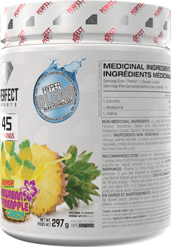 PERFECT SPORTS Hyper Clear BCAA - Hawaiian Pineapple Candy 310G