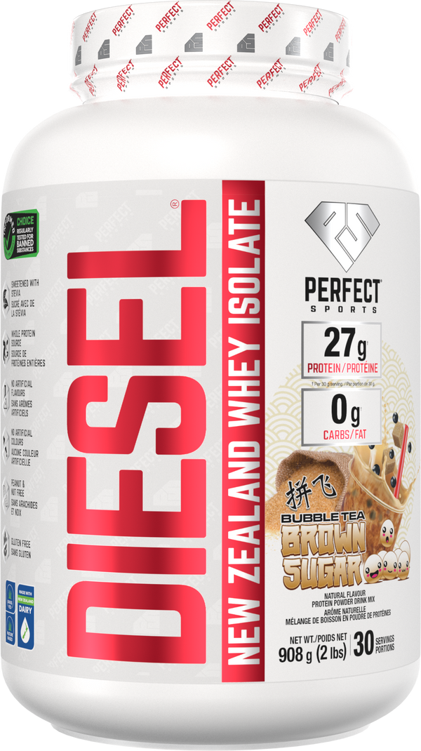 PERFECT SPORTS DIESEL New Zealand Whey Protein Isolate - Brown Sugar Milk Tea 2LB