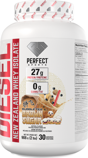 PERFECT SPORTS DIESEL New Zealand Whey Protein Isolate - Brown Sugar Milk Tea 2LB