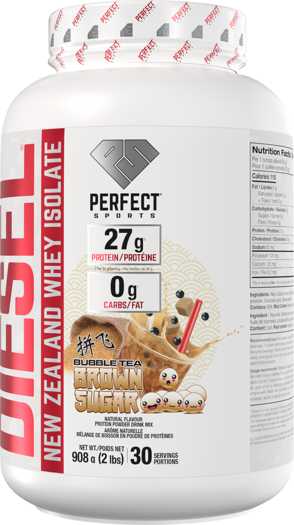 PERFECT SPORTS DIESEL New Zealand Whey Protein Isolate - Brown Sugar Milk Tea 2LB