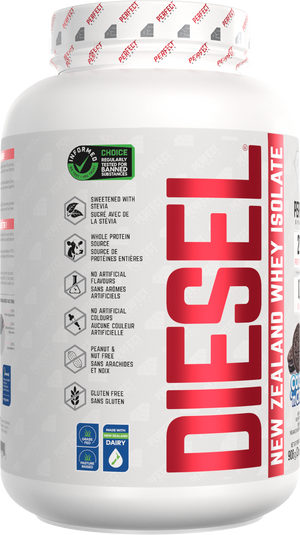 PERFECT SPORTS DIESEL New Zealand Whey Protein Isolate - Cookies 'N Cream (2Ibs/5Ibs)