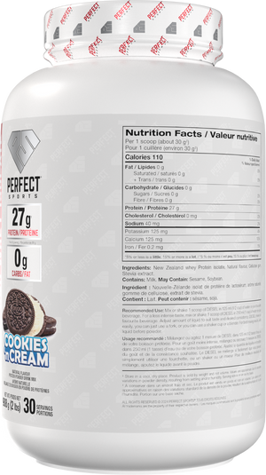 PERFECT SPORTS DIESEL New Zealand Whey Protein Isolate - Cookies 'N Cream (2Ibs/5Ibs)