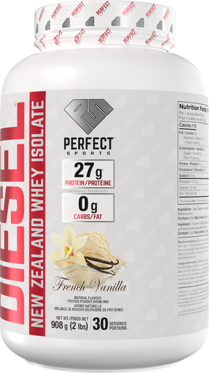 PERFECT SPORTS DIESEL New Zealand Whey Protein Isolate - French Vanilla (2lbs/5Ibs)
