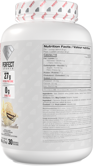 PERFECT SPORTS DIESEL New Zealand Whey Protein Isolate - French Vanilla (2lbs/5Ibs)