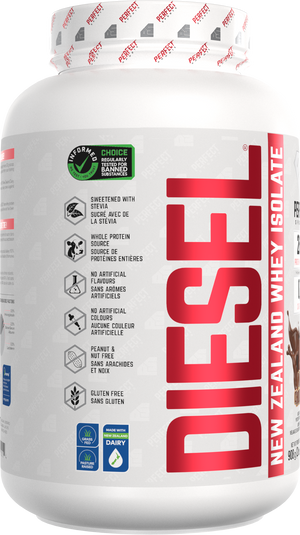 PERFECT SPORTS DIESEL New Zealand Whey Protein Isolate - Milk Chocolate (2Ibs/5Ibs)