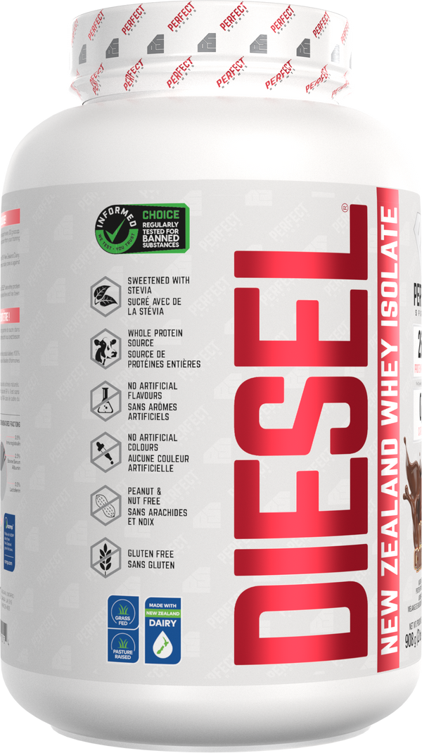 PERFECT SPORTS DIESEL New Zealand Whey Protein Isolate - Milk Chocolate (2Ibs/5Ibs)