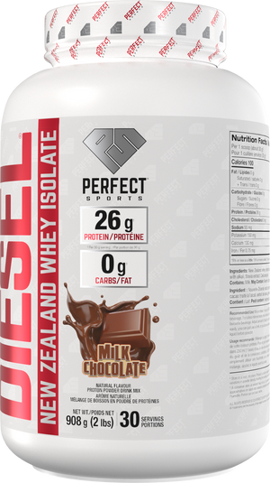 PERFECT SPORTS DIESEL New Zealand Whey Protein Isolate - Milk Chocolate (2Ibs/5Ibs)
