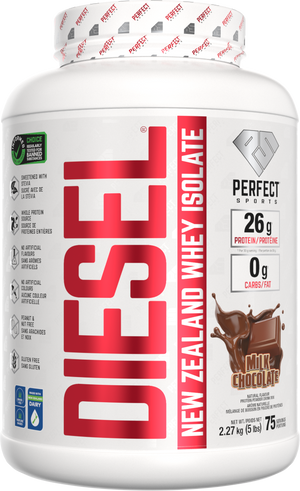 PERFECT SPORTS DIESEL New Zealand Whey Protein Isolate - Milk Chocolate (2Ibs/5Ibs)