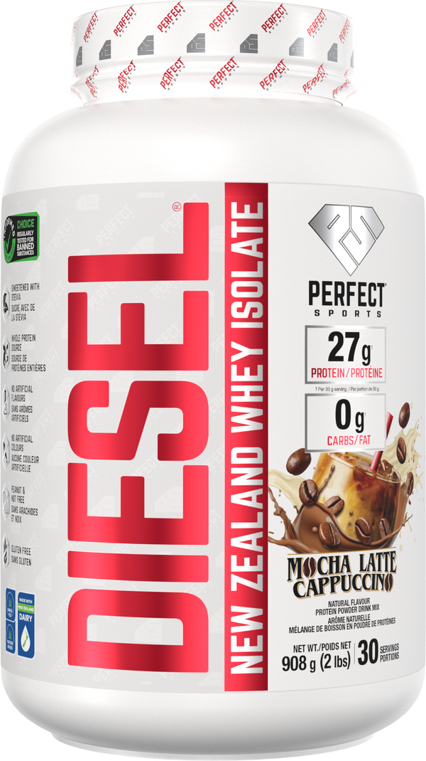 PERFECT SPORTS DIESEL New Zealand Whey Protein Isolate - Mocha Latte 2LB