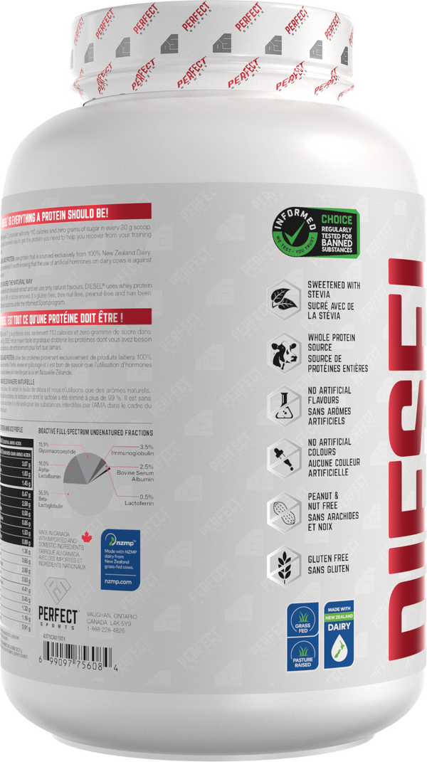 PERFECT SPORTS DIESEL New Zealand Whey Protein Isolate - Mocha Latte 2LB