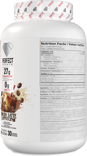 PERFECT SPORTS DIESEL New Zealand Whey Protein Isolate - Mocha Latte 2LB