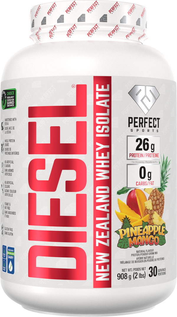 PERFECT SPORTS DIESEL New Zealand Whey Protein Isolate - Pineapple Mango 2LB