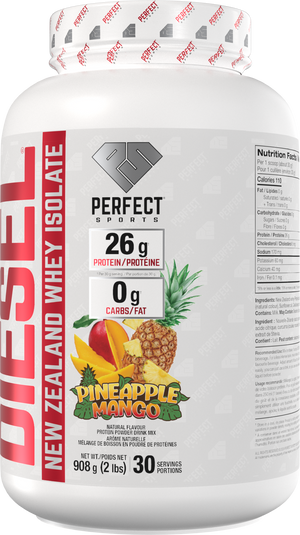 PERFECT SPORTS DIESEL New Zealand Whey Protein Isolate - Pineapple Mango 2LB