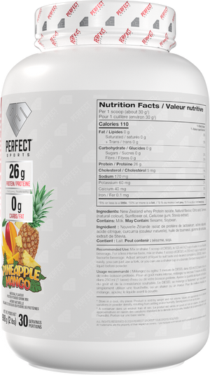 PERFECT SPORTS DIESEL New Zealand Whey Protein Isolate - Pineapple Mango 2LB