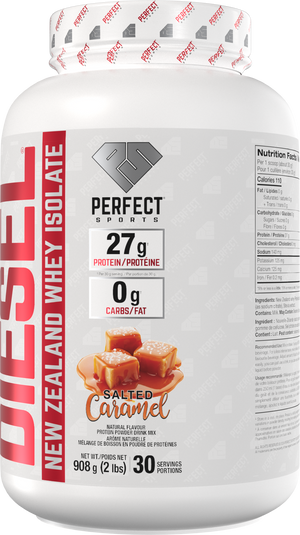 PERFECT SPORTS DIESEL New Zealand Whey Protein Isolate - Salted Caramel 2LB
