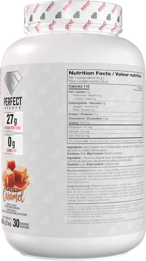 PERFECT SPORTS DIESEL New Zealand Whey Protein Isolate - Salted Caramel 2LB