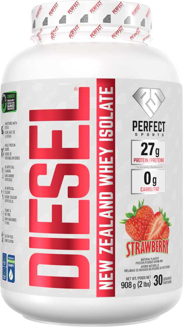 PERFECT SPORTS DIESEL New Zealand Whey Protein Isolate - Strawberry 2LB