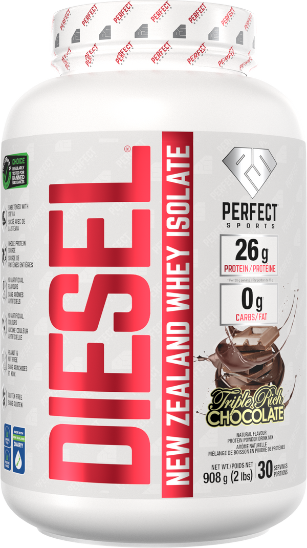 PERFECT SPORTS DIESEL New Zealand Whey Protein Isolate - Triple Rich Chocolate 2LB
