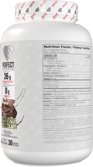 PERFECT SPORTS DIESEL New Zealand Whey Protein Isolate - Triple Rich Chocolate 2LB