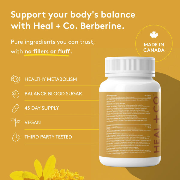 HEAL+CO - Berberine (120 Vegi-Caps)