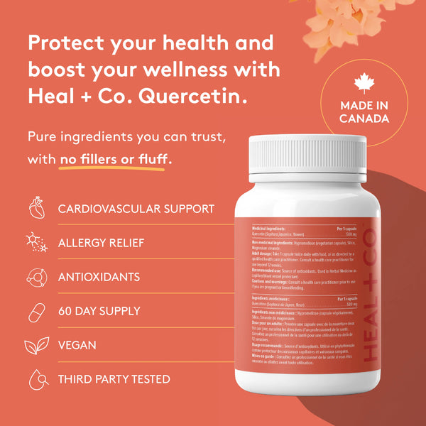 HEAL+CO - Quercetin (120 Vegi-Caps)