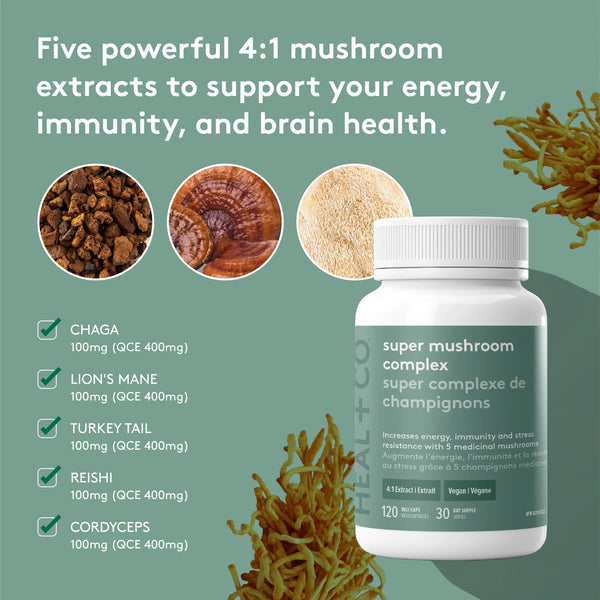 HEAL+CO - Super Mushroom Complex (120 Vegi-Caps)