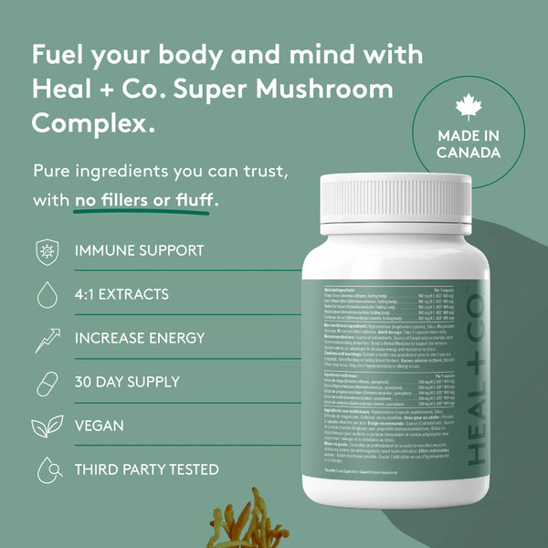 HEAL+CO - Super Mushroom Complex (120 Vegi-Caps)