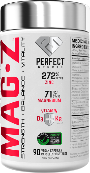PERFECT SPORTS - MAG Z Zinc & Magnesium Supplement (90 Caps)