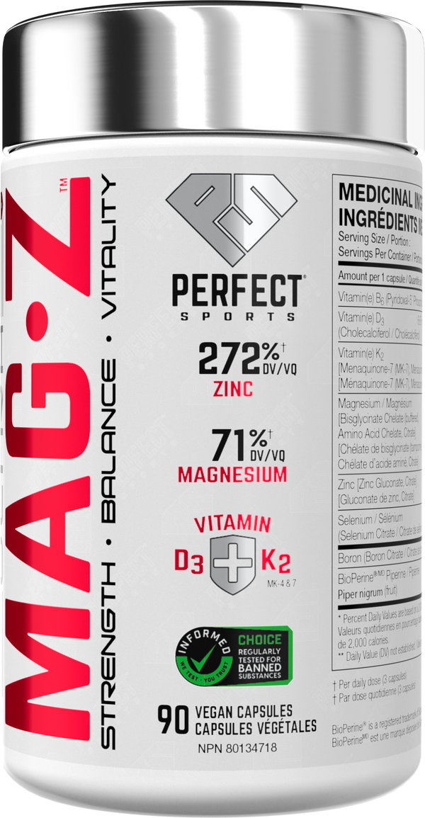 PERFECT SPORTS - MAG Z Zinc & Magnesium Supplement (90 Caps)