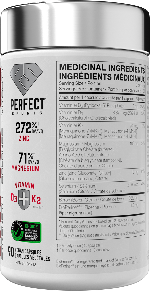 PERFECT SPORTS - MAG Z Zinc & Magnesium Supplement (90 Caps)