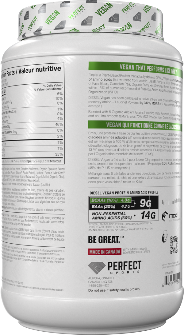 PERFECT SPORTS DIESEL Vegan Protein - Vanilla Ice Dream 700G